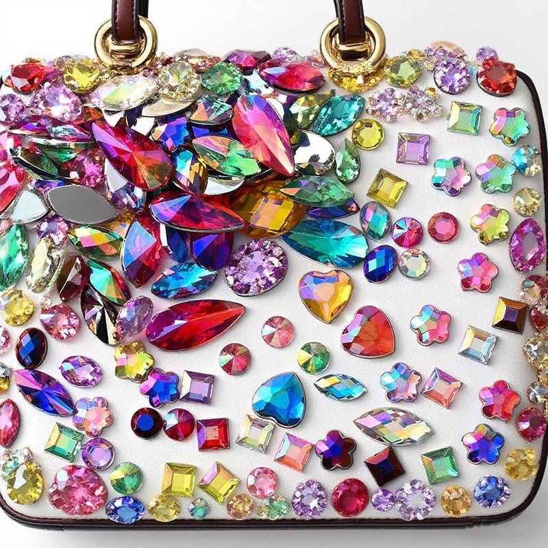 VADQZA 600PCS AB Colorful Gems Rhinestones Jewels for Crafts, Flatback Crystal Bedazzling Gemstones Rhinestone for Crafting Halloween Cosplay Party Embellishments Decorations(Deep Purple AB) - Image 5